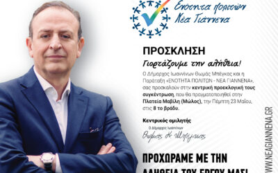 Στην Πλατεία Μαβίλη, δίπλα στη Λίμνη  η κεντρική ομιλία του Θωμά Μπέγκα την Πέμπτη